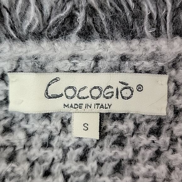 Cocogio Wool Mohair Blend Gray Knitted Cardigan Sweater Women's S - Picture 9 of 13